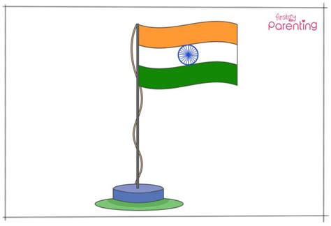 How To Draw Indian National Flag Step By Step