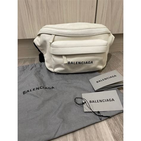 🔺二手🔺balenciaga巴黎世家全牛皮白色腰包｜popchill 拍拍圈