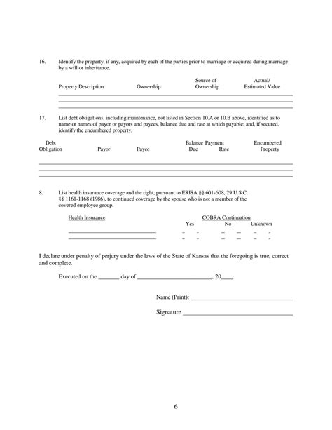 Kansas Domestic Relations Affidavit Download Fillable Pdf Templateroller