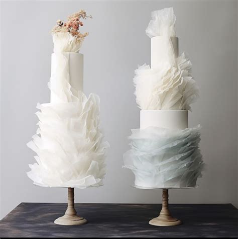 Ruffle Cakes By Elizabeths Cake Emporium Modern Wedding Cake