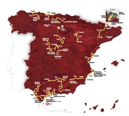 Tour d Espagne 2015 La présentation du parcours étape par étape