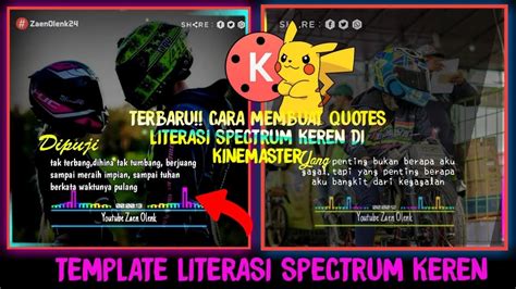 Terbaru Cara Membuat Quotes Literasi Spectrum Keren Di Kinemaster