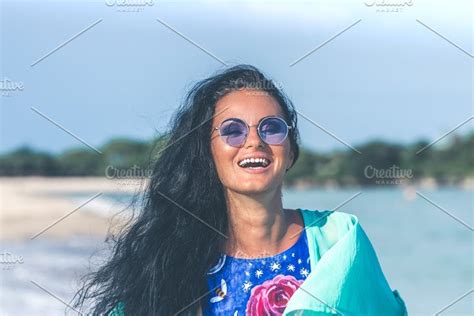 Sexy Young Woman Posing On The Tropical Beach Of Bali Island Indonesia Asia High Quality