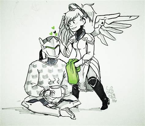 De 164 Bästa Gency Mercy X Genji Overwatch Bilderna På Pinterest