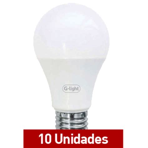 Kit 10 Lâmpadas G Light Led Ence A60 9W 6500K E27 Autovolt Submarino