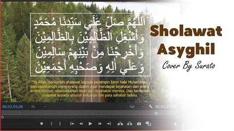 Sholawat Asyghil Lirik Arab Dan Terjemahan Cover By Surato Youtube