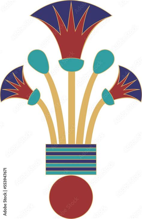 The Pharaonic Symbol Lotus Flower Of Ancient Egypt Illustration