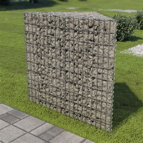 AKOZON Jardinière en gabion Acier galvanisé 75 x 75 x 100 cm