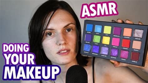 Asmr Doing Your Makeup 💄 Whispered Mouth Sounds Gloss Lid Sounds