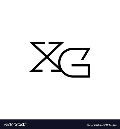 Minimal Letters Xg Logo Design Royalty Free Vector Image