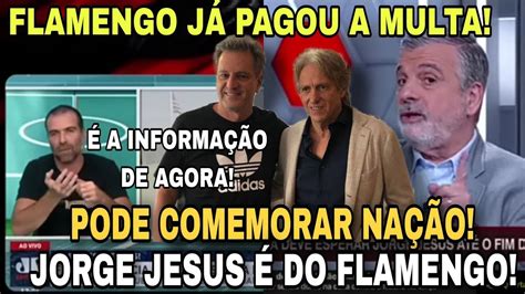 ACABOU DE ANUNCIAR JORGE JESUS É NOVO TÉCNICO DO FLAMENGO TUDO SOBRE