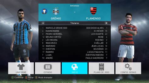 Simulaçao Pes 2017 Patch Bmpes Gremio X Flamengo Pela 17 Rodada Do