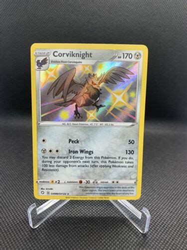 Corviknight Sv Sv Shining Fates Shiny Vault Rare Pokemon Card