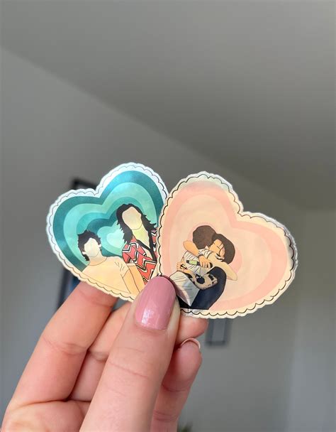 Larry Stylinson Heart Silver Stickers Etsy De