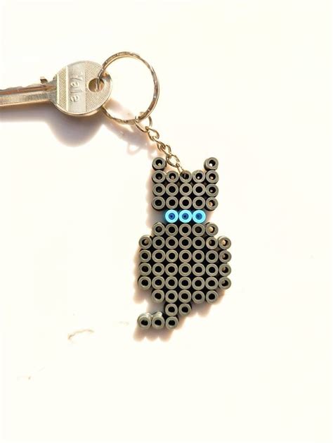 Charity Cat Hama Bead Keychainhama Bead Arthama Bead Etsy Uk