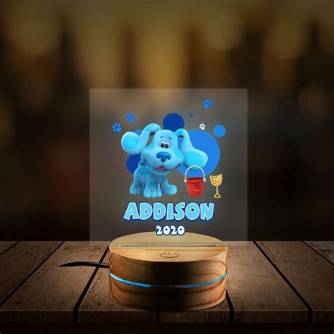 Bedroom Blues Clues Lamp Night Light Custom Name Birthday Gift | Bobotemp