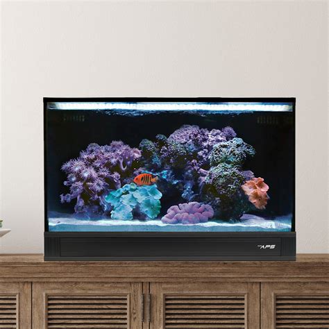 20 Gallon AIO Nuvo Fusion Pro 2 Aquarium Black APS Pedestal