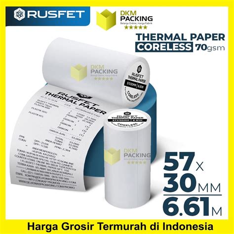 Jual Paper Thermal Kertas Printer X Mm Coreless Thermal Printer