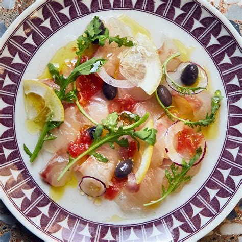 Sea Bream Crudo With Lemon And Olives Recipe Epicurious