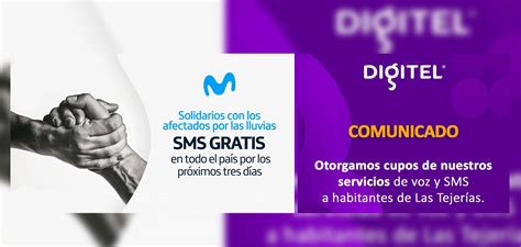 Digitel Y Movistar Liberan Servicio De Sms Tras Deslave En Las Tejer As