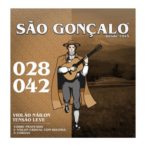 Encordoamento São Gonçalo para Violão Leve Nylon Bolinha Atelier