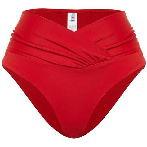 Trendyol Red V Cut High Waist Regular Bikini Bottom EPonuda