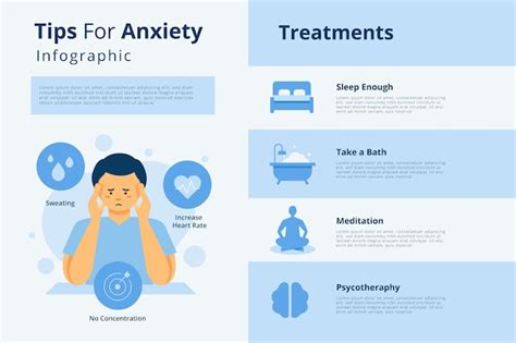 Free Vector Tips For Anxiety Infographic