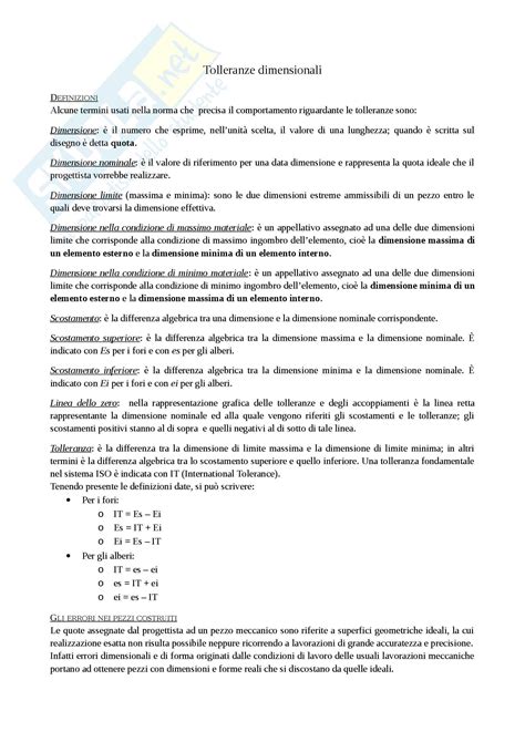 Tolleranze Dimensionali E Tolleranze Geometriche Appunti Di Disegno