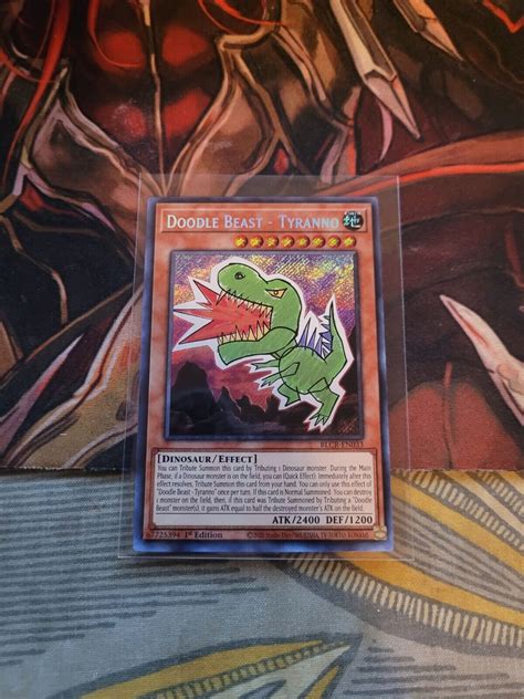 YUGIOH TCG 3X DOODLE BEAST TYRANNO BLCR EN033 SECRET 1ST EDITION EBay