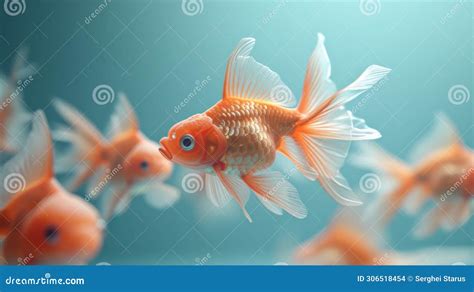 Goldfish Swimming Zentangle Stylized Cartoon Isolated On White