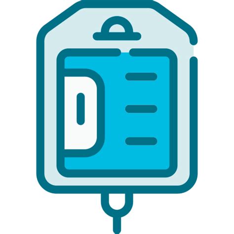 Intravenous Saline Drip Generic Outline Color Icon