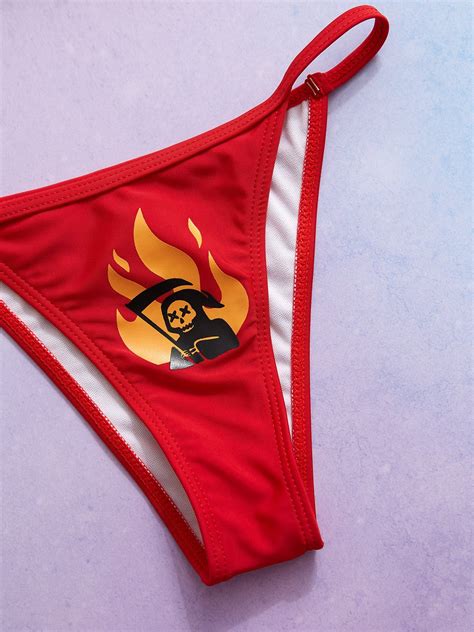 Emmiol Free Shipping 2025 Flame Print Bikini Set Red S In Bikini Sets Online Store EMMIOL