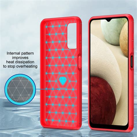 Flexi Carbon Fibre Case For Samsung Galaxy A13 4G 5G Red