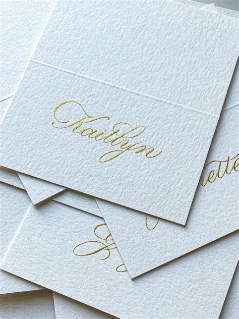 Custom Calligraphy Tented Place Cards Tented Place Cards Etsy Canada