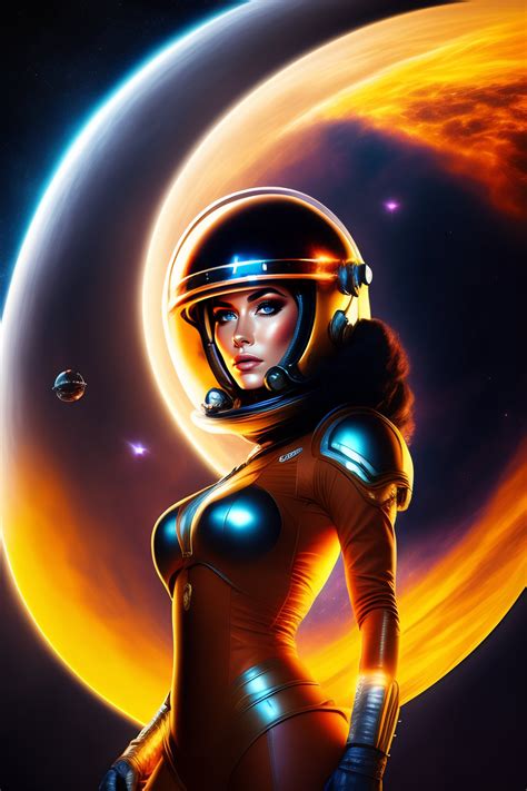 Lexica Hot Spacegirl In Costume With Helmet In Front Of A Blackhole Starcraft