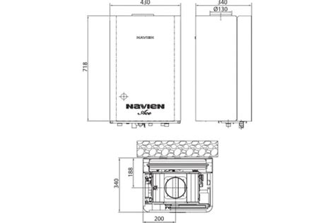 Газовый котел Navien ACE-24AN открытая камера, двухконтурный, 24 квт НС ...