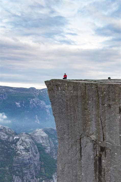 View From The Top Of Preikestolen Pulpit Rock Editorial Stock Image