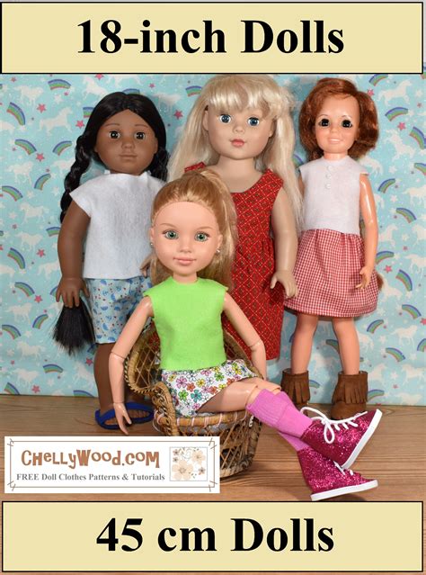 Free 18 Inch Doll Clothes Sewing Patterns Designed By Chelly Wood Link