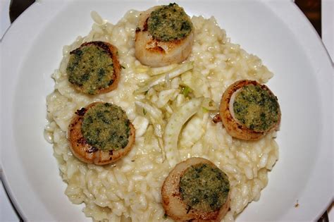 Un Chef Au Piano Risotto De Coquilles Saint Jacques Et Sa Fine Cro Te