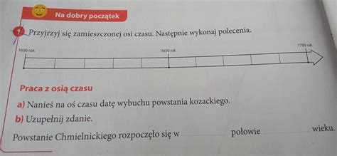 Przyjrzyj Si Zamieszczonej Osi Czasu Nast Pnie Wykonaj Polecenia