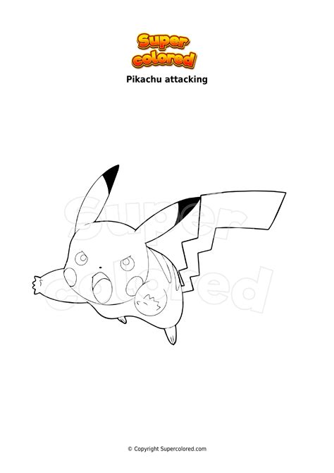 Coloring Page Pokemon Pikachu Gigamax Supercolored