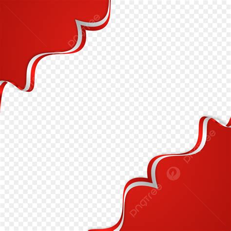 Bingkai Clipart Transparent Background, Design Bingkai Bendera Merah ...