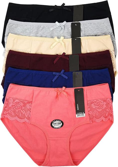 algodón Extended Bikini Calzones 6 piezas color Variety Set Multicolor Amazon mx Ropa