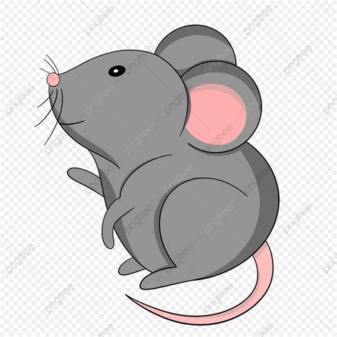 Gray Rat Clipart, Side View