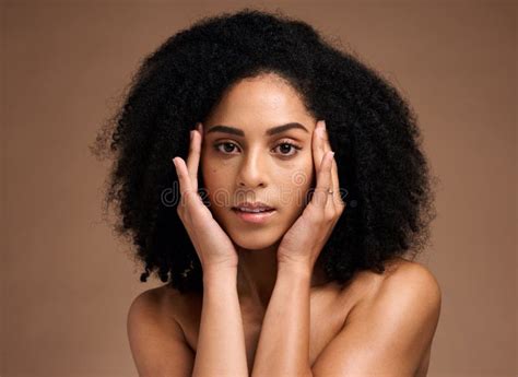 Skincare Afro And Hair Portrait Of Black Woman With Healthy Aesthetic And Natural Texture