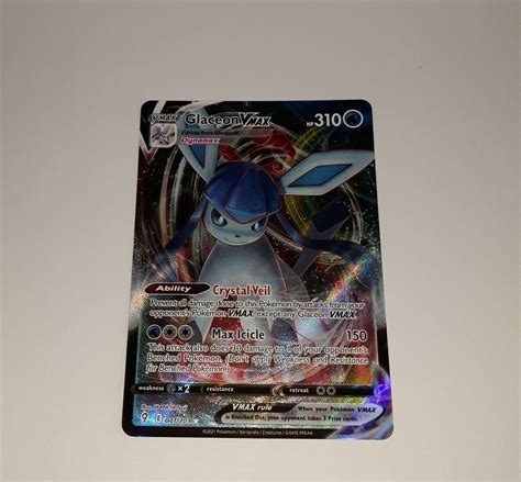 Glaceon VMAX 041 203 Evolving Skies Ultra Rare Holo Pokemon TCG NM Mint