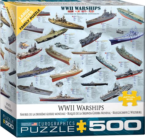 World War Ii Warships Pieces Eurographics Puzzle Warehouse