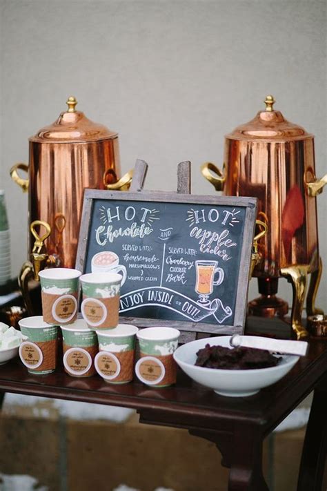 40 Hot Chocolate Bar Ideas For Your Winter Wedding Weddingomania