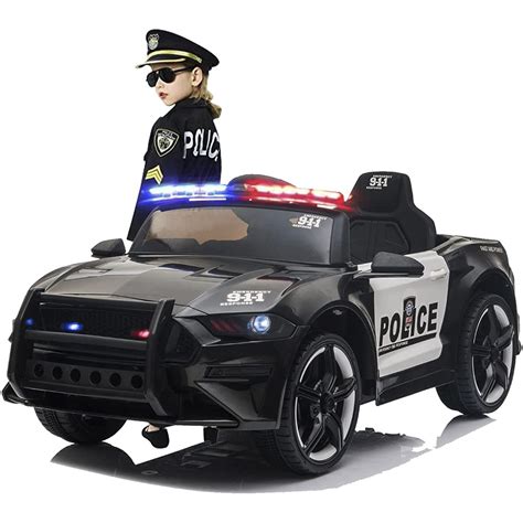 12 Volt Ride on Cars with Remote Control, UHOMEPRO Kids Police Car ...