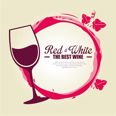 Premium Vector Red Wine Cup Label